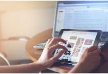 A person browsing the internet